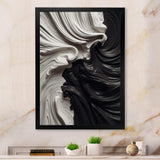 Black White Marbled Dreamscape I - Abstract Canvas Wall Art