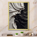 Black White Marbled Dreamscape I - Abstract Canvas Wall Art