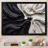 Black White Marbled Dreamscape IV - Abstract Canvas Wall Art