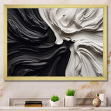 Black White Marbled Dreamscape IV - Abstract Canvas Wall Art