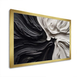 Black White Marbled Dreamscape IV - Abstract Canvas Wall Art