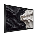 Black White Marbled Dreamscape V - Abstract Canvas Wall Art