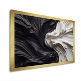 Black White Marbled Dreamscape V - Abstract Canvas Wall Art