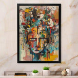 Abstract Face Portrait II - Abstract Canvas Wall Art