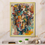 Abstract Face Portrait II - Abstract Canvas Wall Art