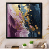 Purple And Blue Movements In Paint III - Abstract Canvas Wall Art