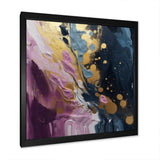 Purple And Blue Movements In Paint III - Abstract Canvas Wall Art