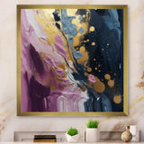 Purple And Blue Movements In Paint III - Abstract Canvas Wall Art