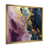 Purple And Blue Movements In Paint III - Abstract Canvas Wall Art