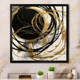 Black And Gold The Art Of Chaos V - Abstract Canvas Wall Art