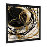 Black And Gold The Art Of Chaos V - Abstract Canvas Wall Art