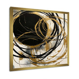 Black And Gold The Art Of Chaos V - Abstract Canvas Wall Art