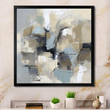 Beige And Grey Unbounded Creativity I - Abstract Canvas Wall Art