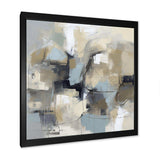 Beige And Grey Unbounded Creativity I - Abstract Canvas Wall Art