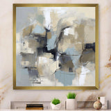 Beige And Grey Unbounded Creativity I - Abstract Canvas Wall Art