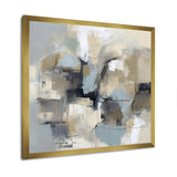 Beige And Grey Unbounded Creativity I - Abstract Canvas Wall Art