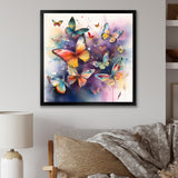 Purple Butterflies In The Air - Butterfly Wall Art Prints