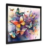 Purple Butterflies In The Air - Butterfly Wall Art Prints