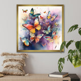 Purple Butterflies In The Air - Butterfly Wall Art Prints