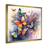 Purple Butterflies In The Air - Butterfly Wall Art Prints