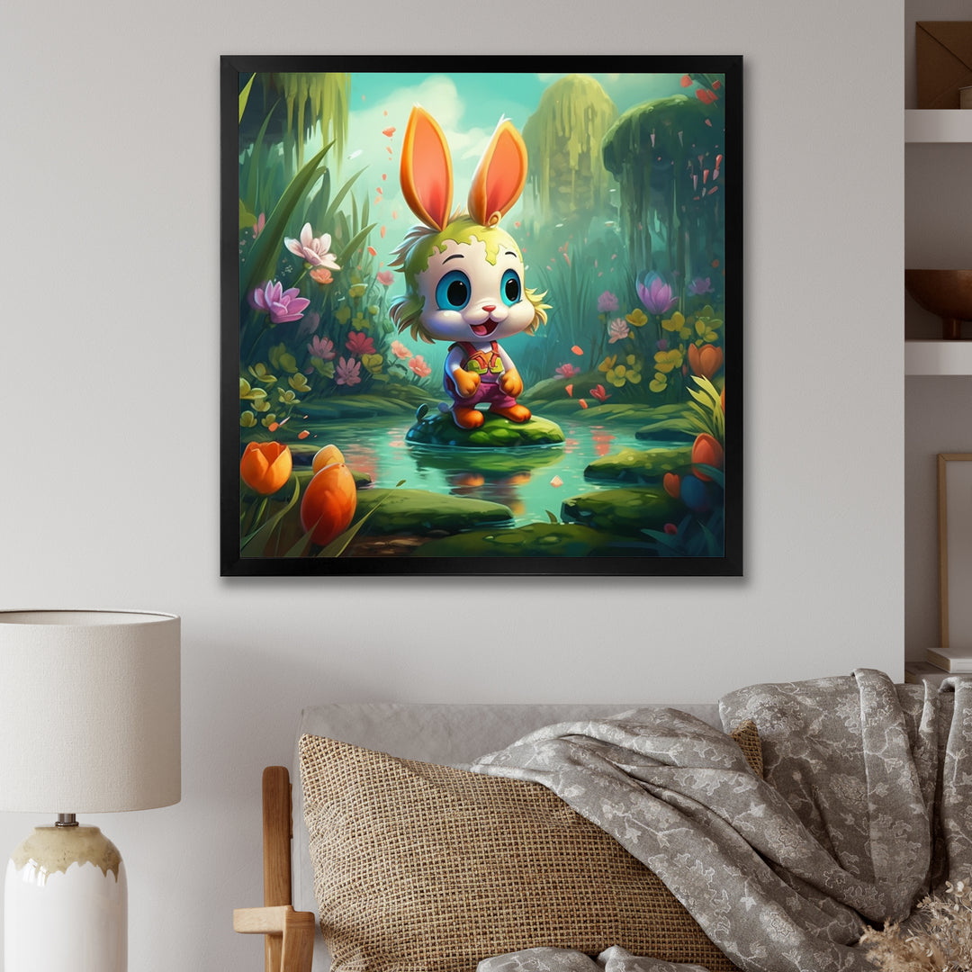 Cute Bunny - Rabbit Bedroom Wall Art