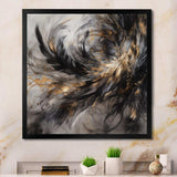 Gold And Black Expressions Of Freedom I - Geometric Canvas Wall Art