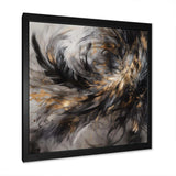 Gold And Black Expressions Of Freedom I - Geometric Canvas Wall Art