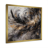 Gold And Black Expressions Of Freedom I - Geometric Canvas Wall Art