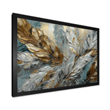 Silver And Gold Expressions Of Freedom I - Geometric Canvas Wall Art