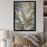 Gold Feather Extravaganza V - Floral Canvas Wall Art