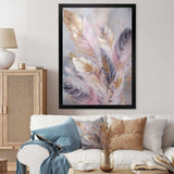 Pink Feather Wanderlust - Floral Canvas Wall Art