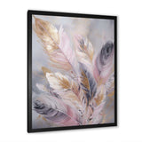 Pink Feather Wanderlust - Floral Canvas Wall Art