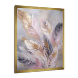 Pink Feather Wanderlust - Floral Canvas Wall Art