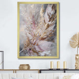 Pink Feather Boho Majesty I - Floral Canvas Wall Art