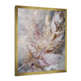 Pink Feather Boho Majesty I - Floral Canvas Wall Art