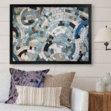 Blue And White Bohemian Medley - Geometric Canvas Wall Art