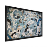 Blue And White Bohemian Medley - Geometric Canvas Wall Art