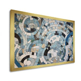 Blue And White Bohemian Medley - Geometric Canvas Wall Art