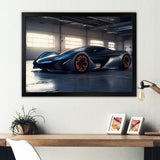 Grey And Orange Rhythms Of Horsepower - Cars American Muscle Canvas Wall Art