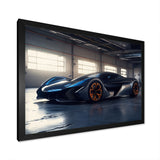 Grey And Orange Rhythms Of Horsepower - Cars American Muscle Canvas Wall Art