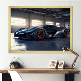 Grey And Orange Rhythms Of Horsepower - Cars American Muscle Canvas Wall Art
