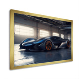 Grey And Orange Rhythms Of Horsepower - Cars American Muscle Canvas Wall Art