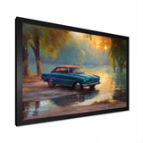 Blue And Yellow Sculpted Speed - Cars American Muscle Canvas Wall Art