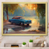 Blue And Yellow Sculpted Speed - Cars American Muscle Canvas Wall Art