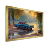 Blue And Yellow Sculpted Speed - Cars American Muscle Canvas Wall Art