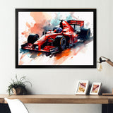 Red And Cream Formula Fury - Cars Race Car Formula 1 Canvas Wall Art