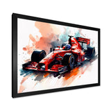 Red And Cream Formula Fury - Cars Race Car Formula 1 Canvas Wall Art