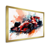 Red And Cream Formula Fury - Cars Race Car Formula 1 Canvas Wall Art