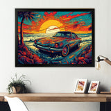 Orange And Blue The Art Of Muscle - Cars American Muscle Canvas Wall Art