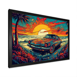 Orange And Blue The Art Of Muscle - Cars American Muscle Canvas Wall Art